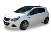 Opel Corsa D 2007–2014 Sidokjolar DPT V-2 (svart högglans) foto 2
