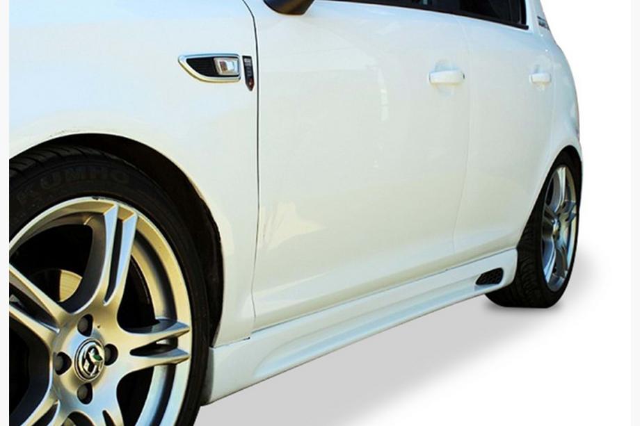 Opel Corsa D 2007–2014 Sidokjolar DPT V-2 (svart högglans) Image