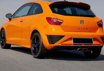 Seat Ibiza 2010–2017 Sidokjolar DPT V-1 (Coupe, svart högblank) foto 5