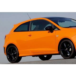 Sidokjolar DPT V-1 (Coupe, svart högblank) Seat Ibiza 2010–2017 foto 1