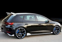 Seat Leon 2013–2020 Sidokjolar DPT V-3 (2017-2020, svart högblank) foto 5