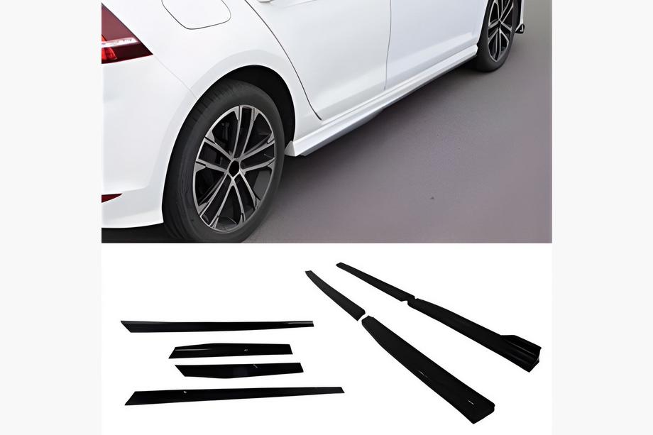 Volkswagen Golf 7/E-Golf 2012–2020 Sidokjolar DPT V-3 (svart högglans) Image