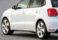 Volkswagen Polo 2010–2017 Sidokjolar DPT V-2 (svart högglans) foto 3