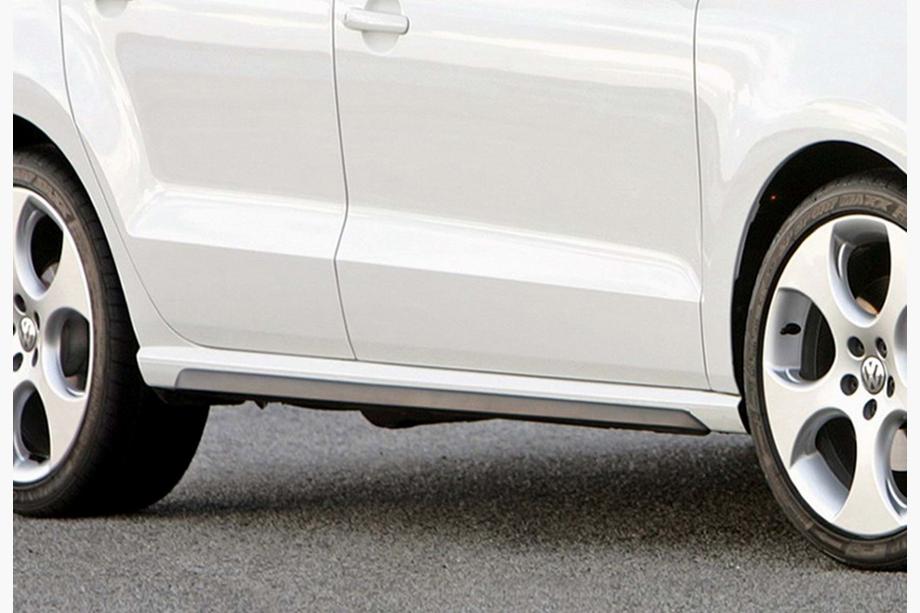 Volkswagen Polo 2010–2017 Sidokjolar DPT V-2 (svart högglans) Image