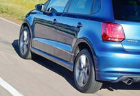 Volkswagen Polo 2010–2017 Sidokjolar DPT V-3 (svart högglans) foto 1