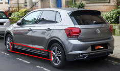 Volkswagen Polo 2017– Sidokjolar DPT V-2 (svart högglans) foto 1