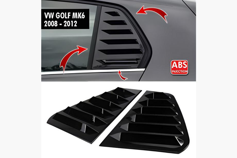 Volkswagen Golf 6 2008–2014 Skyddskåpor för bakre sidorutor DPT V-1 (svart högblank, 2 st) Image