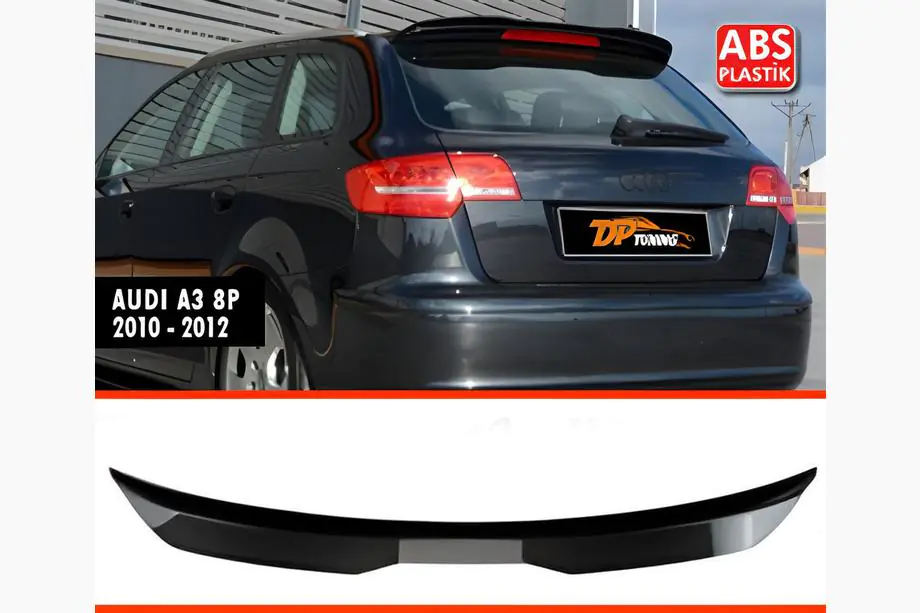 Audi A3 2003–2012 DPT V-1 spoiler (2010-2012, HB, svart högglans) Image