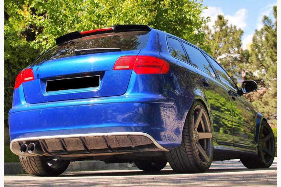 Audi A3 2003–2012 Spoiler DPT V-2 (2003-2008, högblank svart) Image