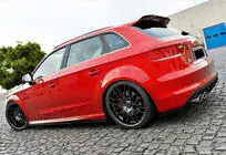 Audi A3 2012–2020 DPT V-1 spoiler (HB, blanksvart) foto 3