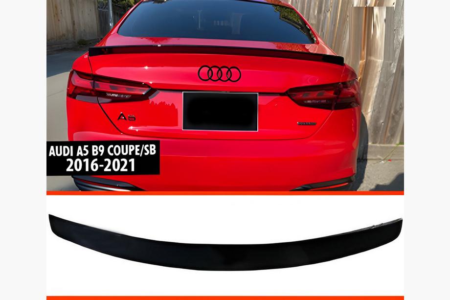 Audi A5 2016–2025 DPT V-2 spoiler (2016-2021, Coupe/Sedan, svart högglans) Image