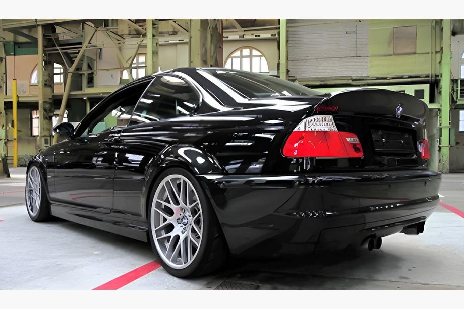 BMW 3-serie E46 1998–2006 CSL-stil spoiler (för Coupe, blanksvart) Image