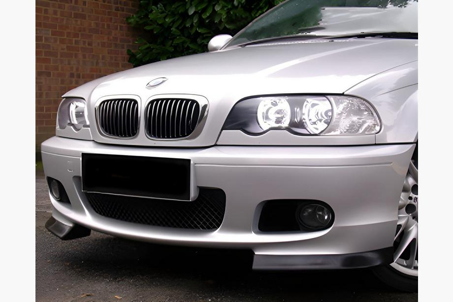 BMW 3-serie E46 1998–2006 Frontspoilerläpp Flap DPT (blank svart) Image