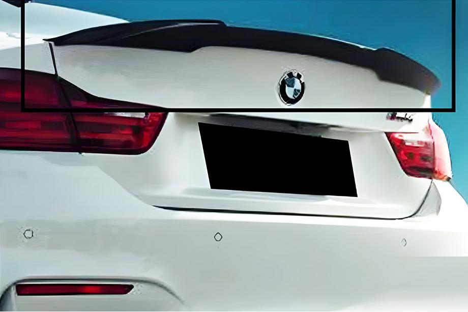 BMW 4-serie F32/F33/F36 2012–2020 M4-Style V1 spoiler (för F32, svart högglans) Image