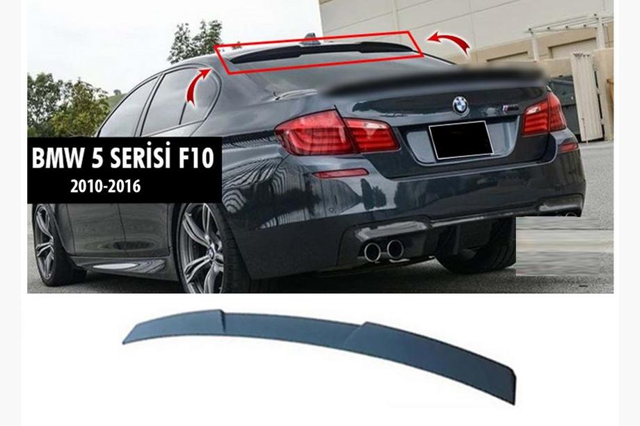 BMW 5-serien F10/F11 2010–2016 M4-Style V1 spoilerläpp (för F10, högglans svart) Image