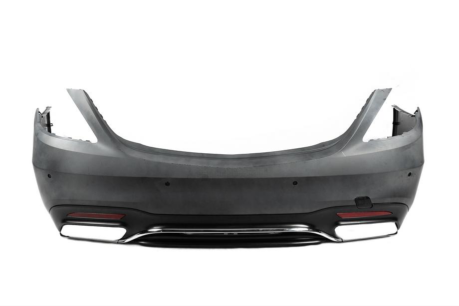 Mercedes S-class W222 2013–2022 Bakre stötfångare med diffuser S65/S63 AMG (2018-2022) Foto 1
