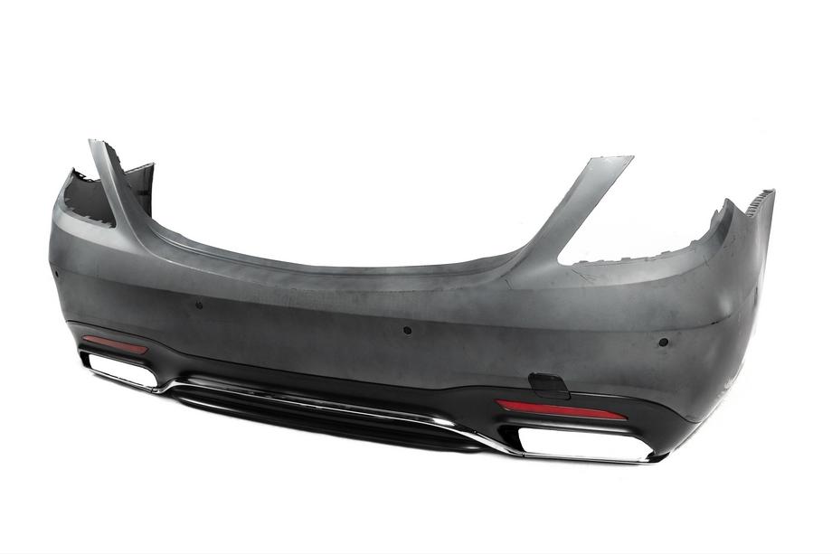 Mercedes S-class W222 2013–2022 Bakre stötfångare med diffuser S65/S63 AMG (2018-2022) Foto 4