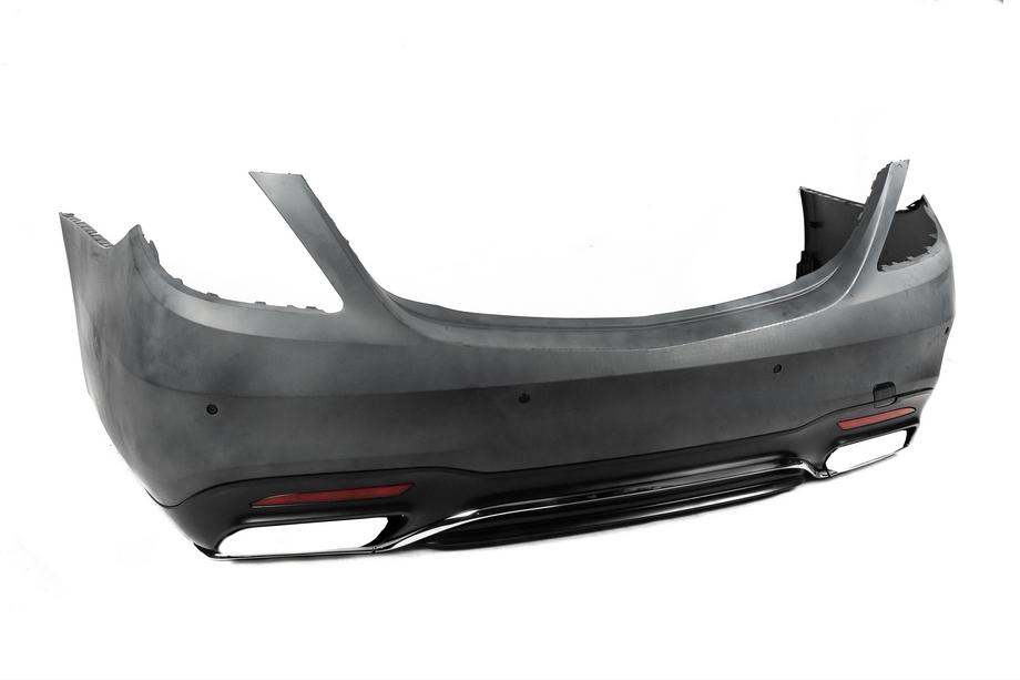 Mercedes S-class W222 2013–2022 Bakre stötfångare med diffuser S65/S63 AMG (2018-2022) Foto 2
