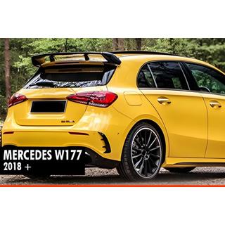 Spoiler DPT V-1 (svart högglans) Mercedes A-class W177 2018–
