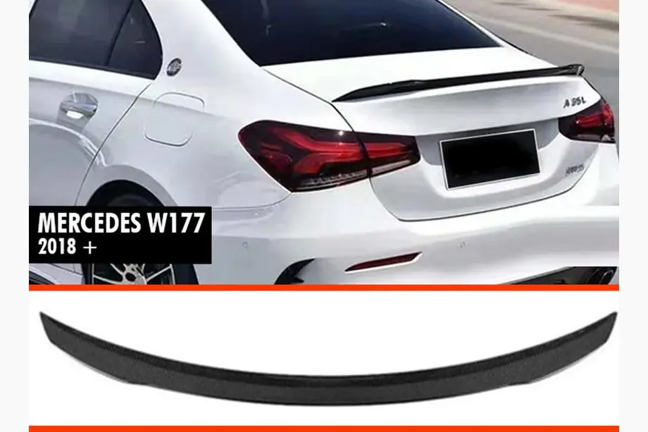 Mercedes A-class W177 2018– Spoiler DPT V-2 (SD, blanksvart) Foto 1