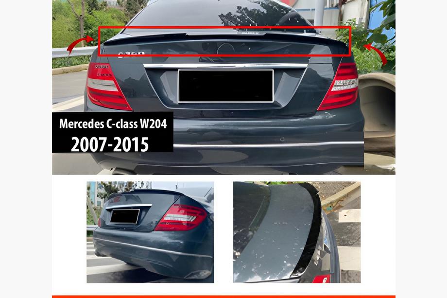 Mercedes C-klass W204 2007–2015 Spoiler DPT V-1 (svart högglans) Image