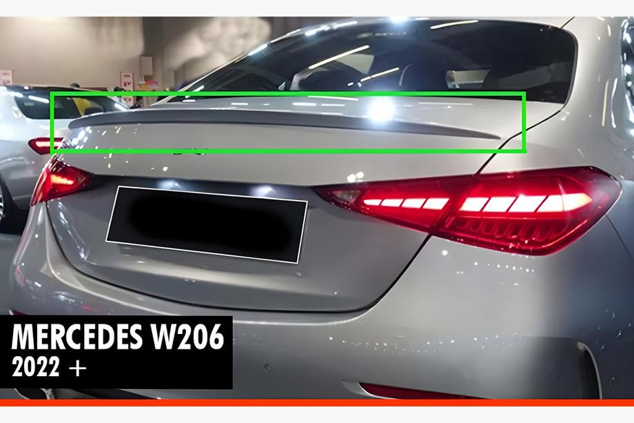 Mercedes C-klass W206 2022– DPT spoiler (svart högglans) Image