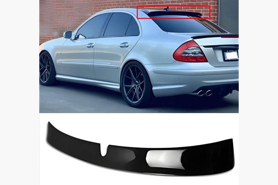 Mercedes E-klass W211 2002–2009 Spoiler DPT (2002-2006, högblank svart) Image