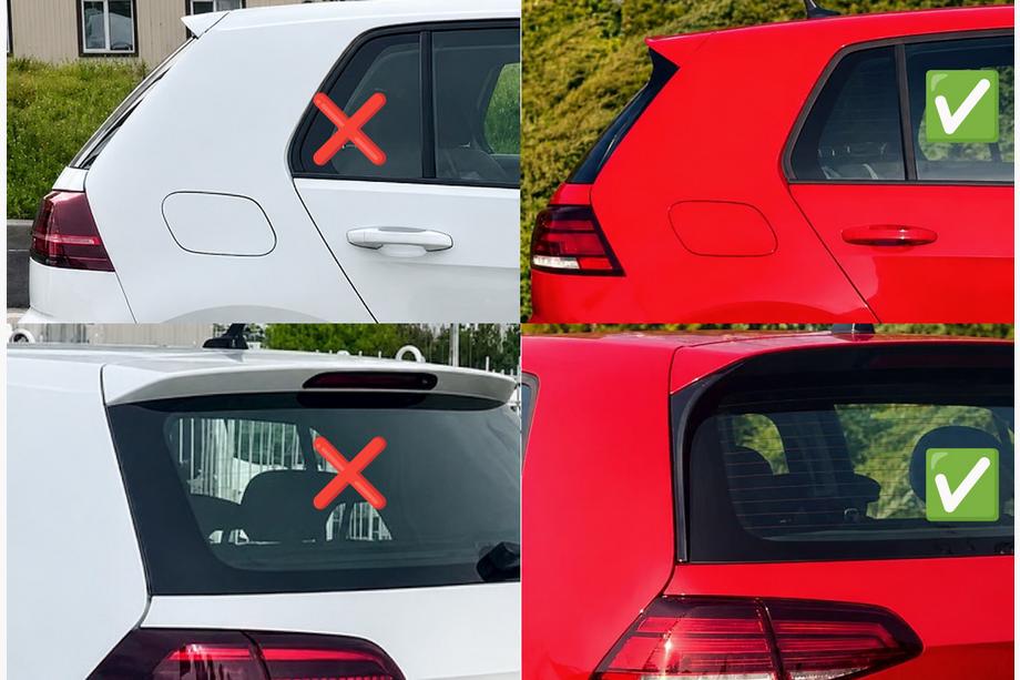 Volkswagen Golf 7/E-Golf 2012–2020 Spoiler DPT V-2 (för GTI / R HB, svart högglans) Foto 10