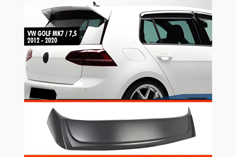 Volkswagen Golf 7/E-Golf 2012–2020 DPT V-6 spoiler (för GTI / R HB, högglanssvart) Image