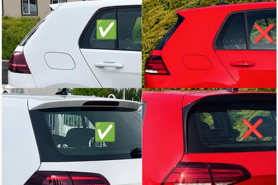 Volkswagen Golf 7/E-Golf 2012–2020 Spoiler DPT V-7 (för Base HB, svart högglans) Foto 10