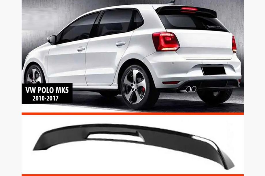 Volkswagen Polo 2010–2017 DPT V-2 spoiler (HB, svart högglans) Image