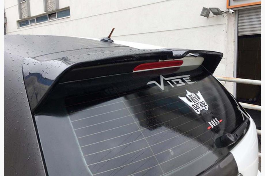 Volkswagen Polo 2010–2017 Spoiler DPT V-3 (HB, blank svart) Image