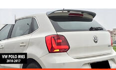 Volkswagen Polo 2010–2017 Spoiler DPT V-5 (HB, blank svart) foto 1