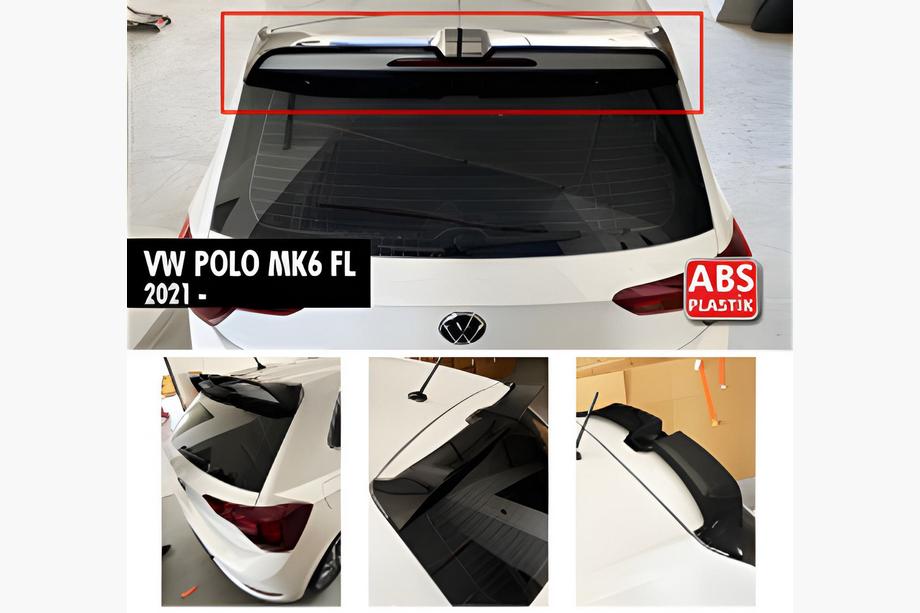 Volkswagen Polo 2017– Spoiler DPT V-1 (2021+, HB, högblank svart) Image