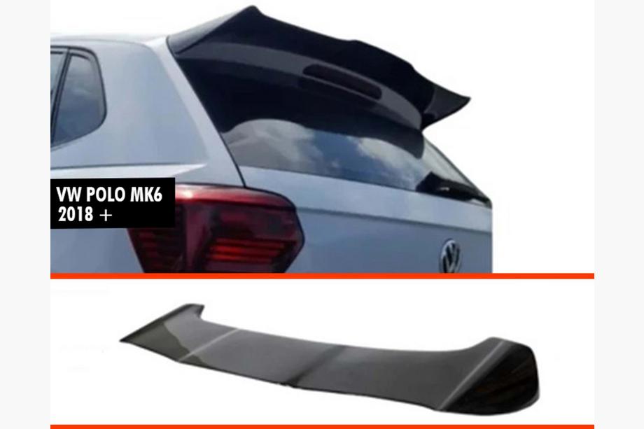 Volkswagen Polo 2017– DPT V-2 spoiler (2017-2021, HB, svart högglans) Image