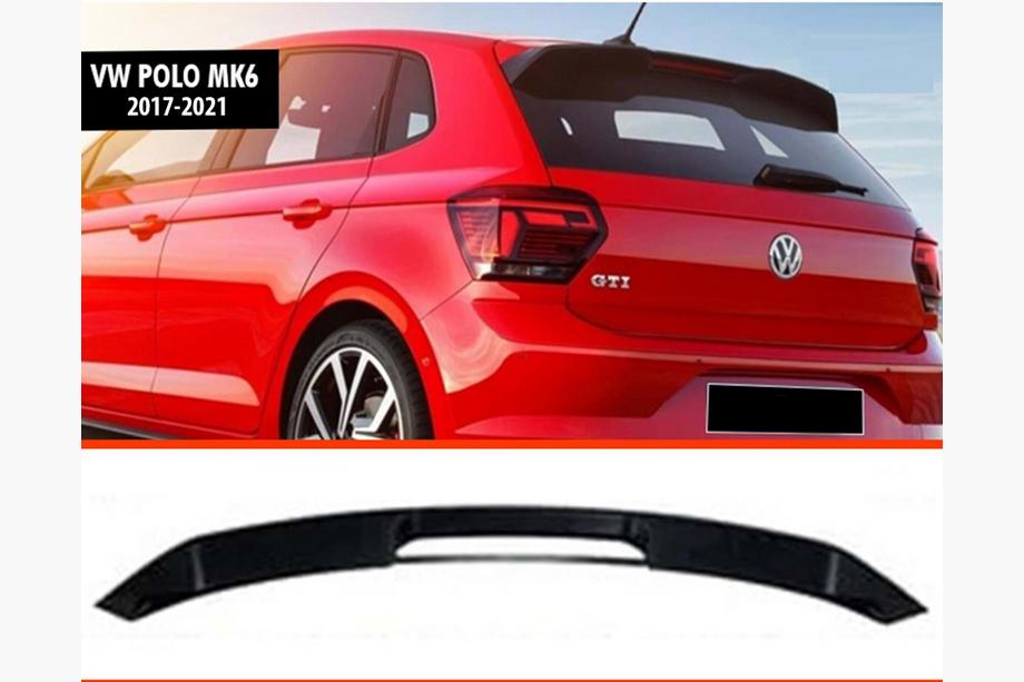 Volkswagen Polo 2017– DPT V-3 bakspoiler (2017-2021, HB, blank svart) Image