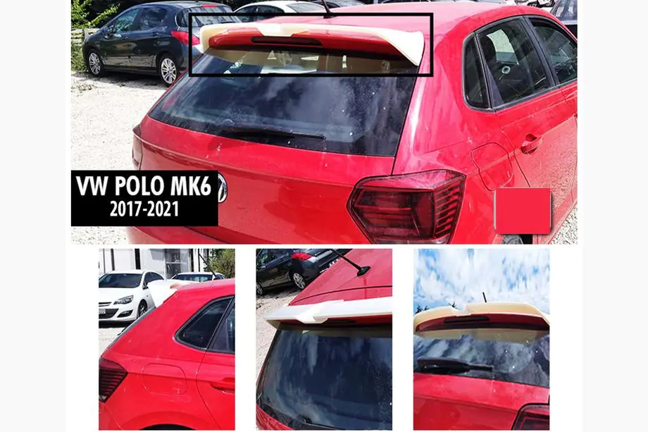Volkswagen Polo 2017– Spoiler DPT V-4 (2017-2021, HB, blank svart) Image