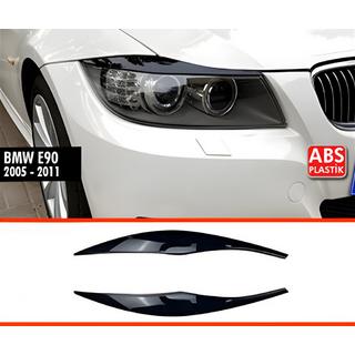 DPT strålkastarögonlock (2 st, svart högblank) BMW 3-serie E90/E91 2005–2011 foto 1