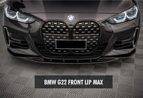 BMW 4-serien G22/23/26 2020– DPT V-1 frontläpp (för G22/G23, blank svart) foto 1