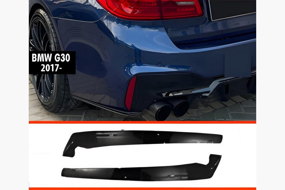 BMW 5-serien G30/G31 2017–2023 Bakre FLAP-tillägg DPT (för M-Sport/M5 F90, högblank svart) Foto 1