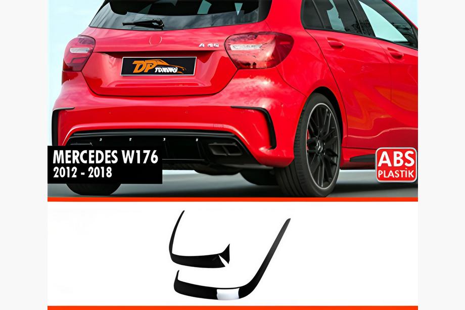 Mercedes A-class W176 2012–2018 DPT bakspoilerkåpor (svart blank) Image