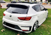 Seat Leon 2013–2020 Canards för bakre stötfångare DPT (2017-2020, 2 st, blank svart) foto 3