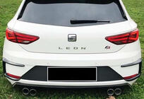 Seat Leon 2013–2020 Canards för bakre stötfångare DPT (2017-2020, 2 st, blank svart) foto 2