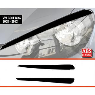 DPT strålkastarögonlock (2 st, svart högblank) Volkswagen Golf 6 2008–2014