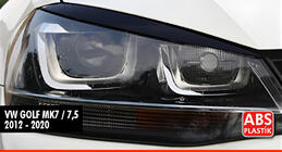 Volkswagen Golf 7/E-Golf 2012–2020 DPT strålkastarögonlock (2 st, svart högblank) foto 1