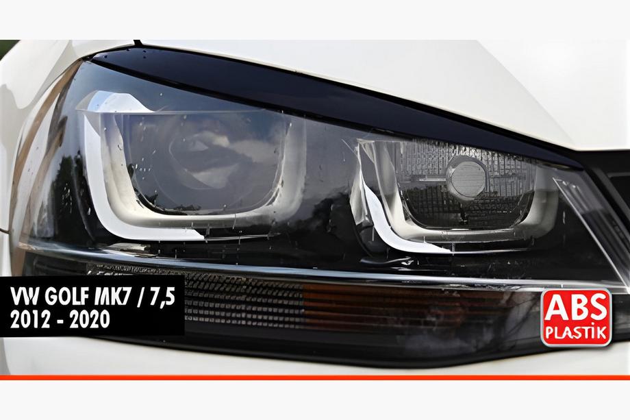 Volkswagen Golf 7/E-Golf 2012–2020 DPT strålkastarögonlock (2 st, svart högblank) Image