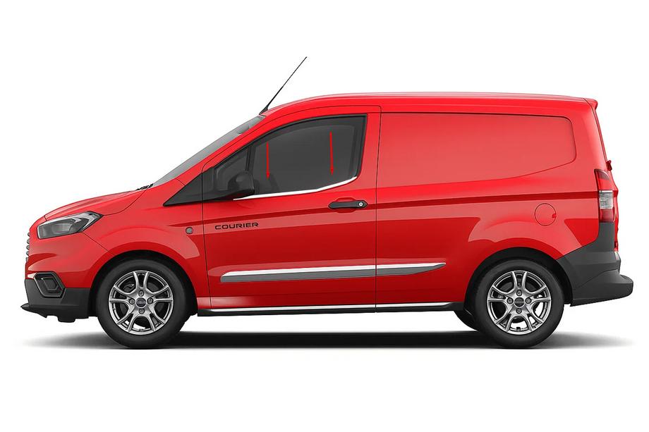 Ford Courier 2023– Fönsterlister Omsa Line (2 st, rostfritt stål) Foto 1