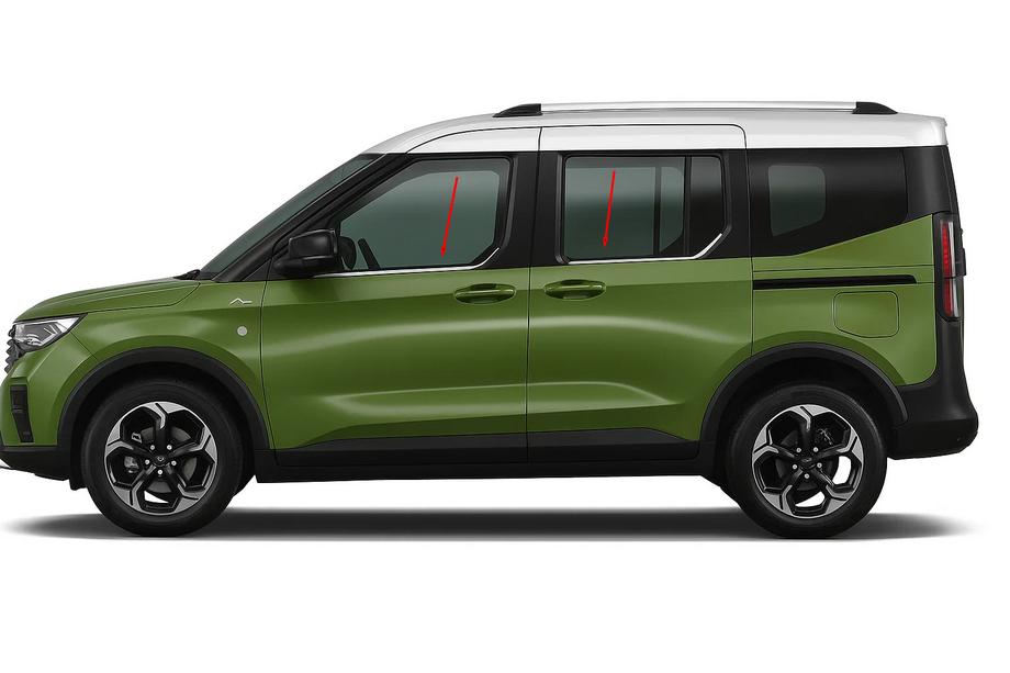 Ford Courier 2023– Fönsterlister Omsa Line (4 st, rostfritt) Image