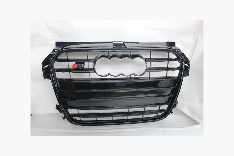 Audi A1 2010–2018 Frontgrill S-style V-2 (2010-2014, svart med krom) Image