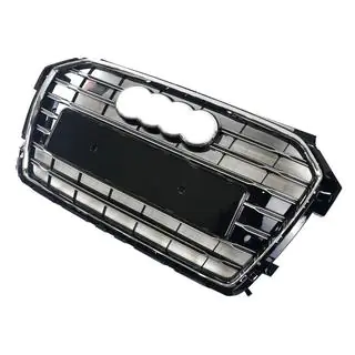 S-style frontgrill (2014-2018, svart med krom) foto 3
